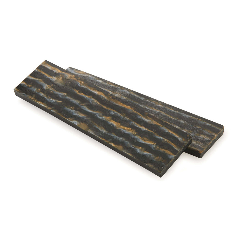 Poly Resin Knife Scales - 15/64" x 2" x 7" - Gold & Silver - Pair